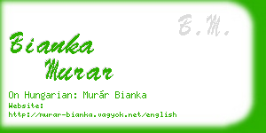 bianka murar business card