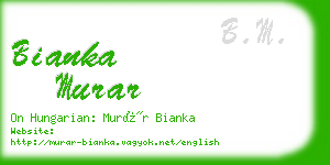 bianka murar business card